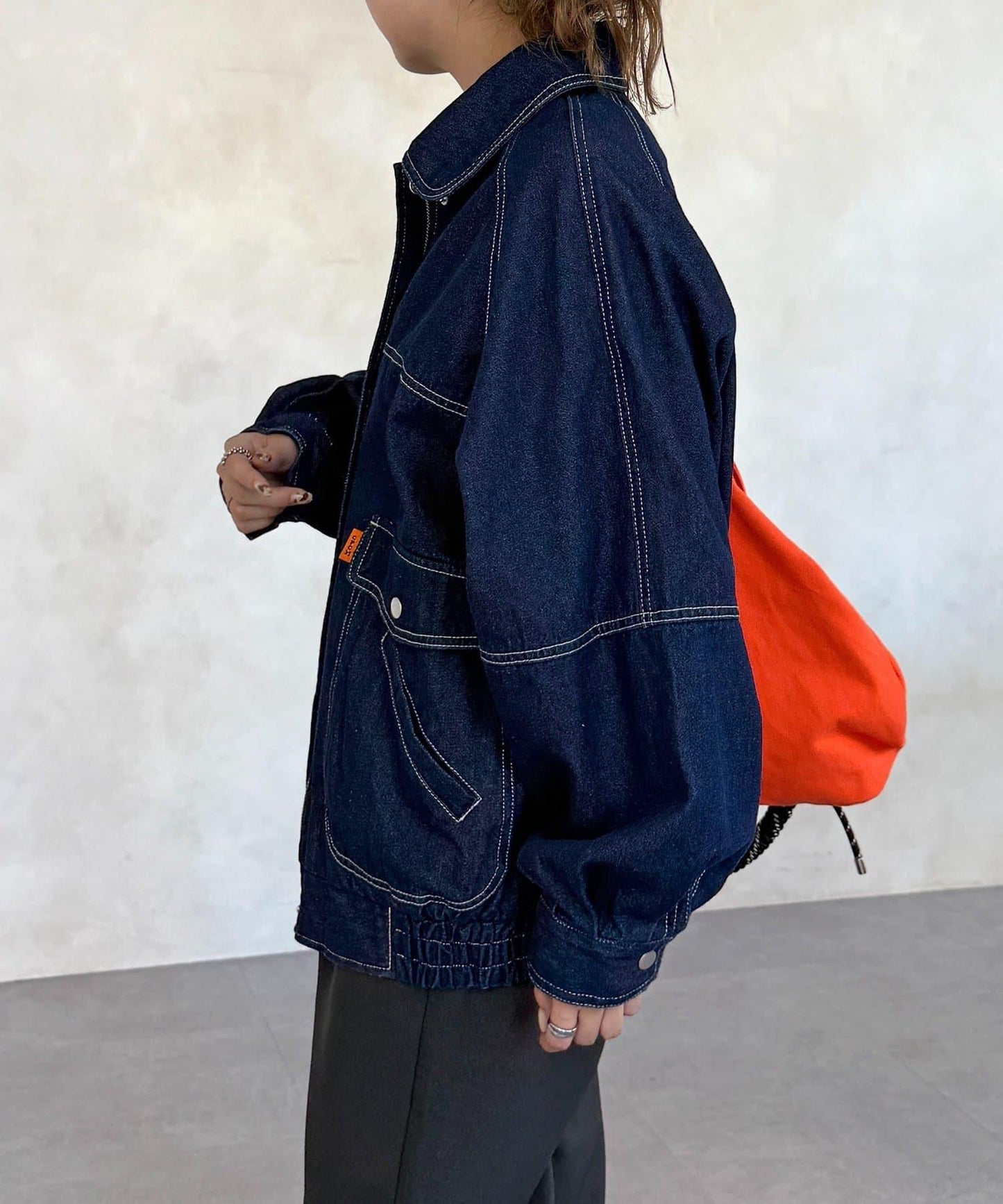 插肩袖寬鬆牛仔外套