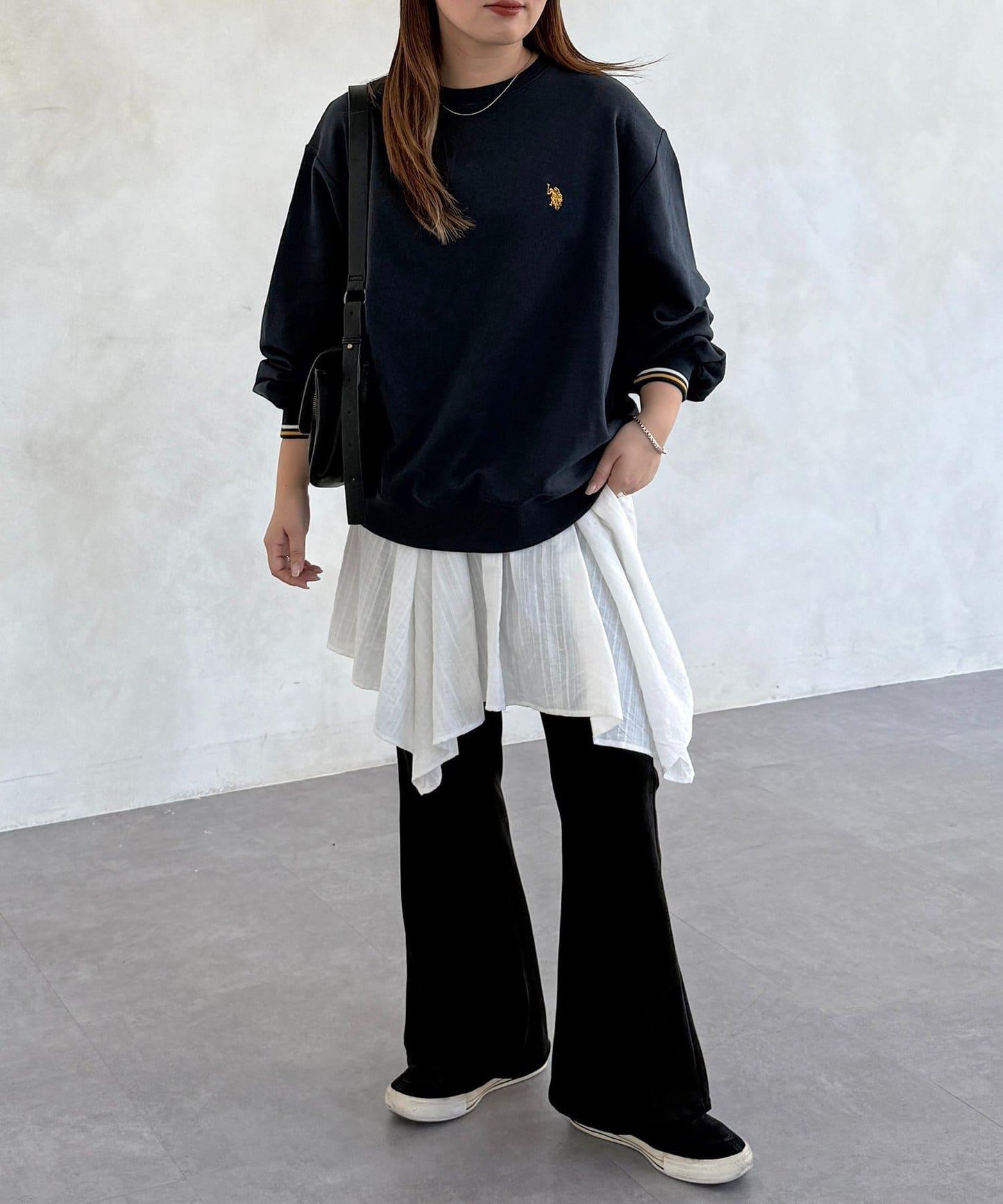 U.S. POLO ASSN. 羅紋裝飾 加絨衛衣