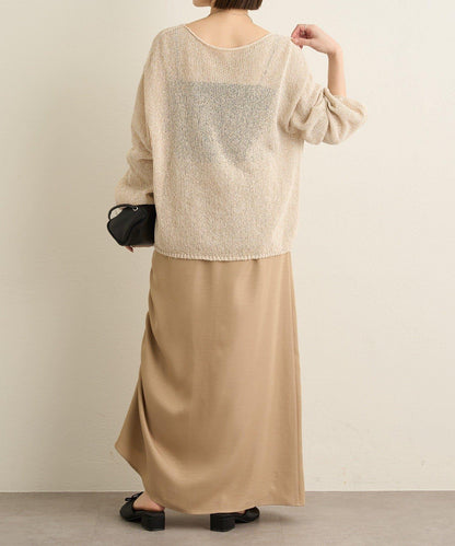 側抽褶設計 半身裙