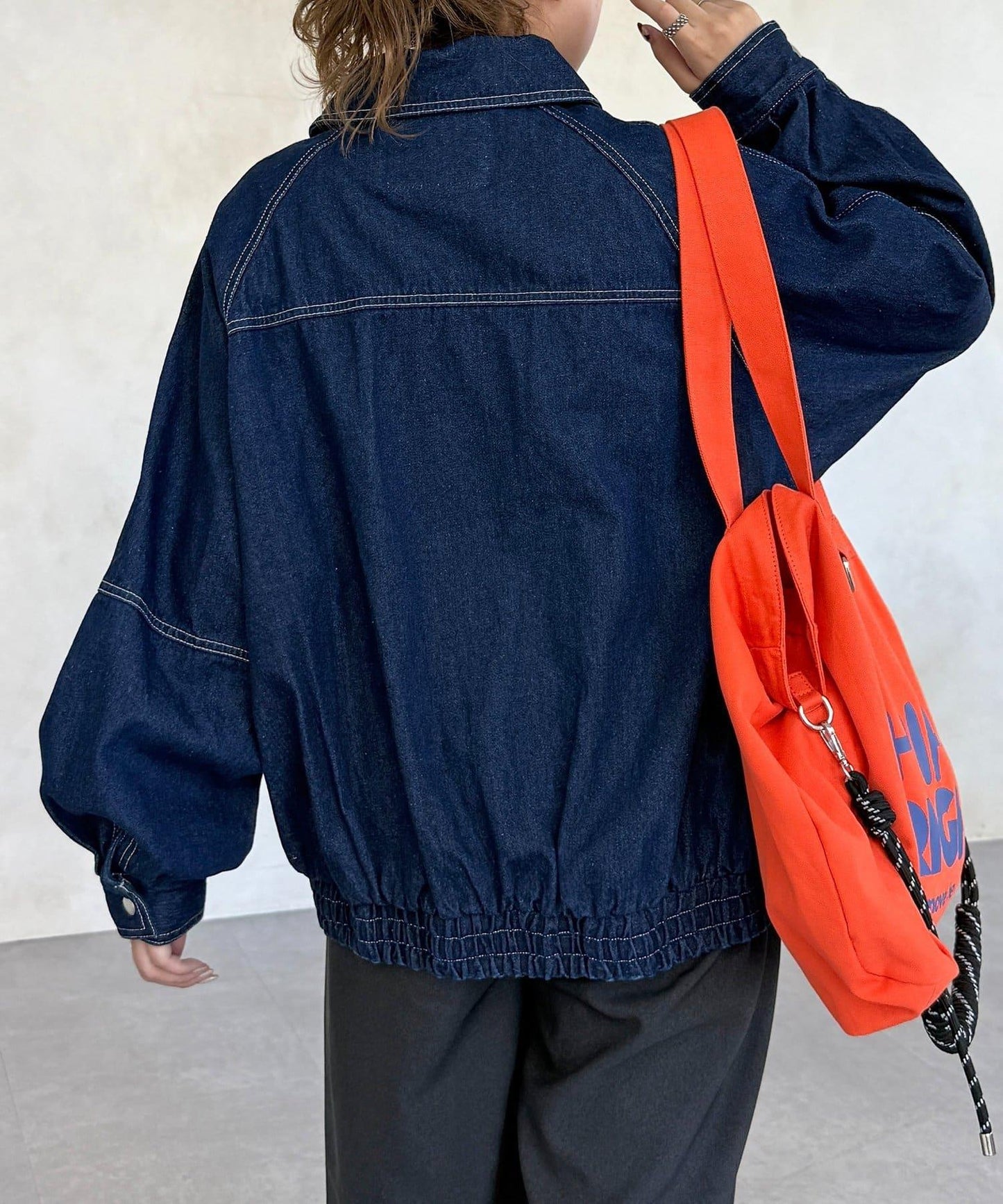 插肩袖寬鬆牛仔外套