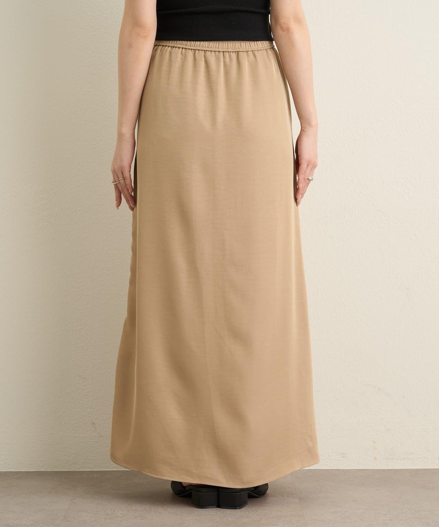 側抽褶設計 半身裙