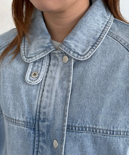 插肩袖寬鬆牛仔外套