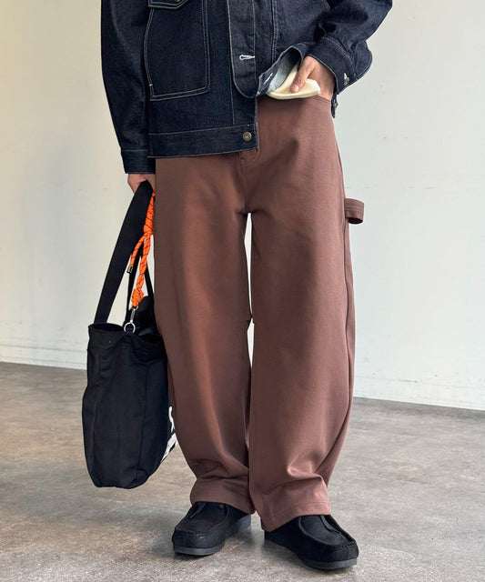 厚針織 弧形工裝設計 褲子