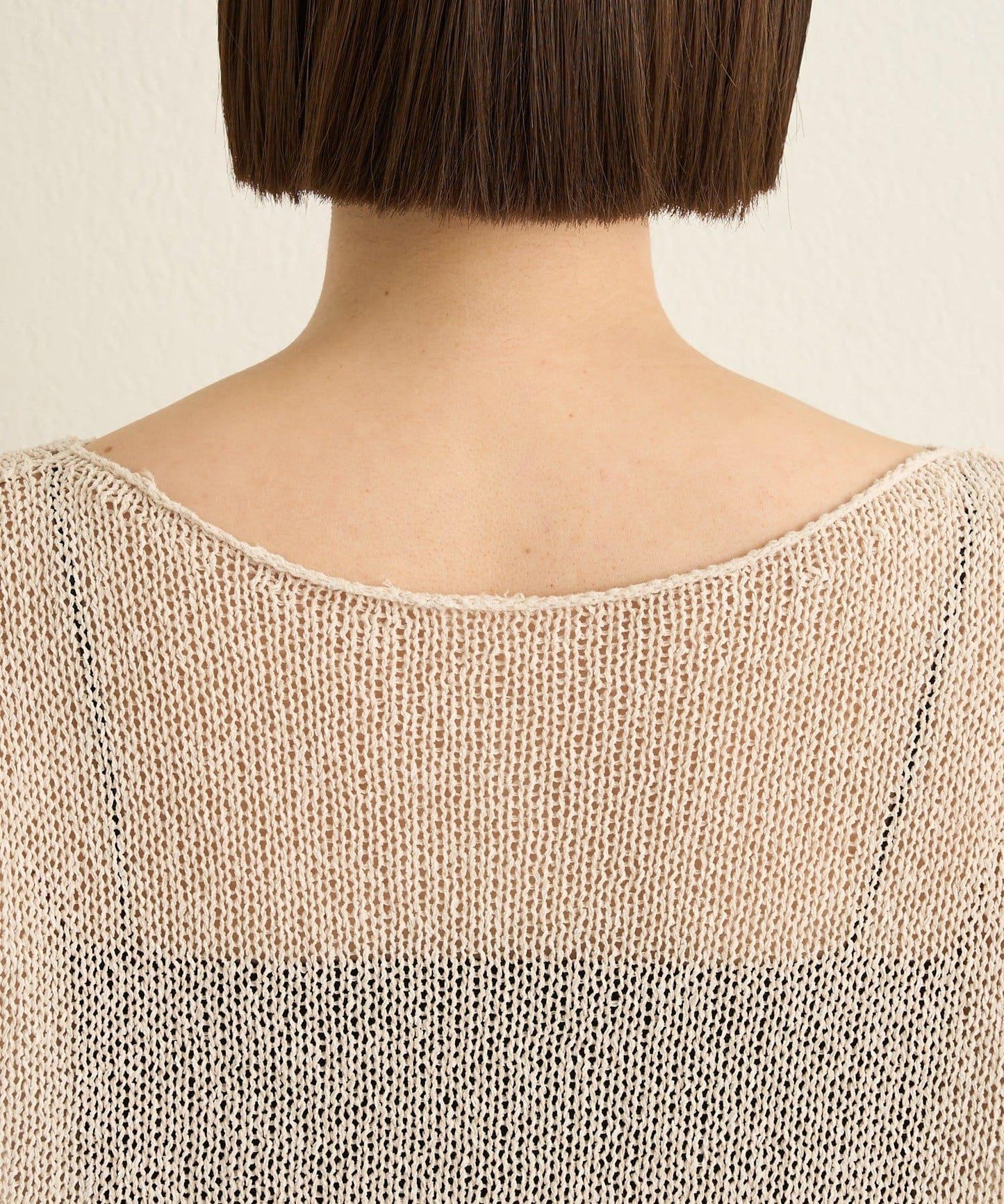 和紙混紡 蓬袖 針織衫