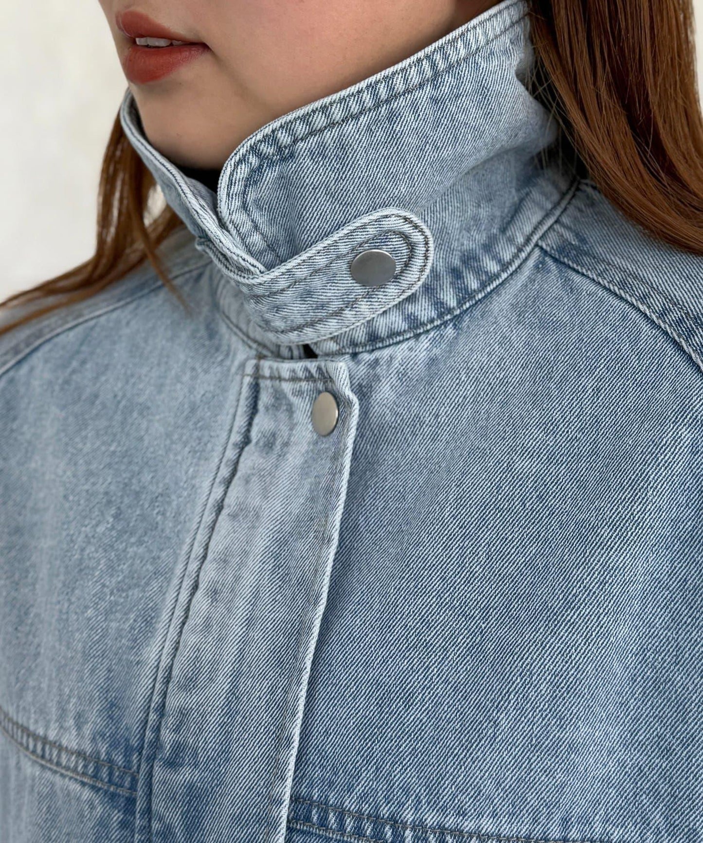 插肩袖寬鬆牛仔外套