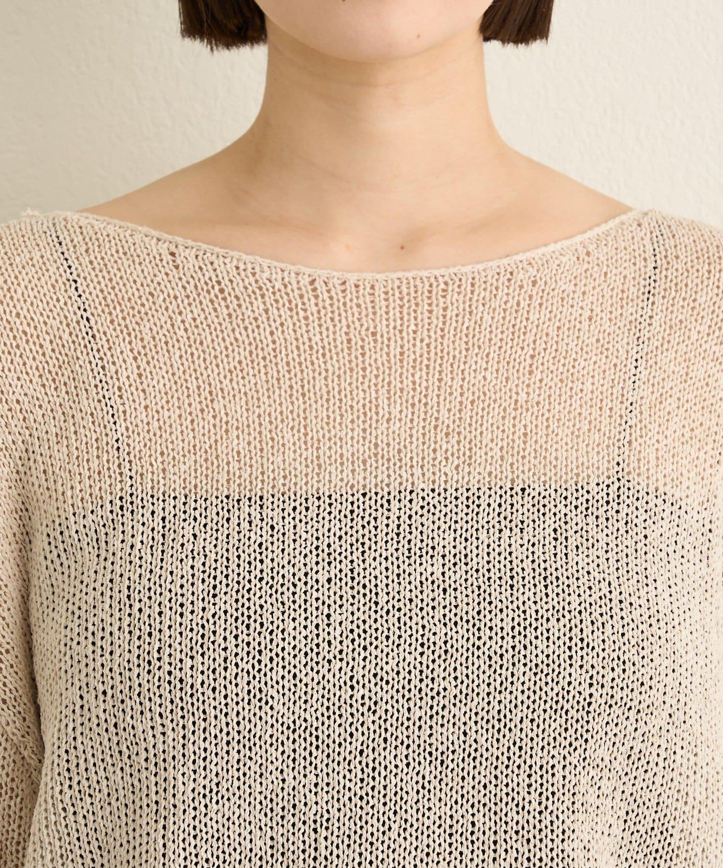 和紙混紡 蓬袖 針織衫