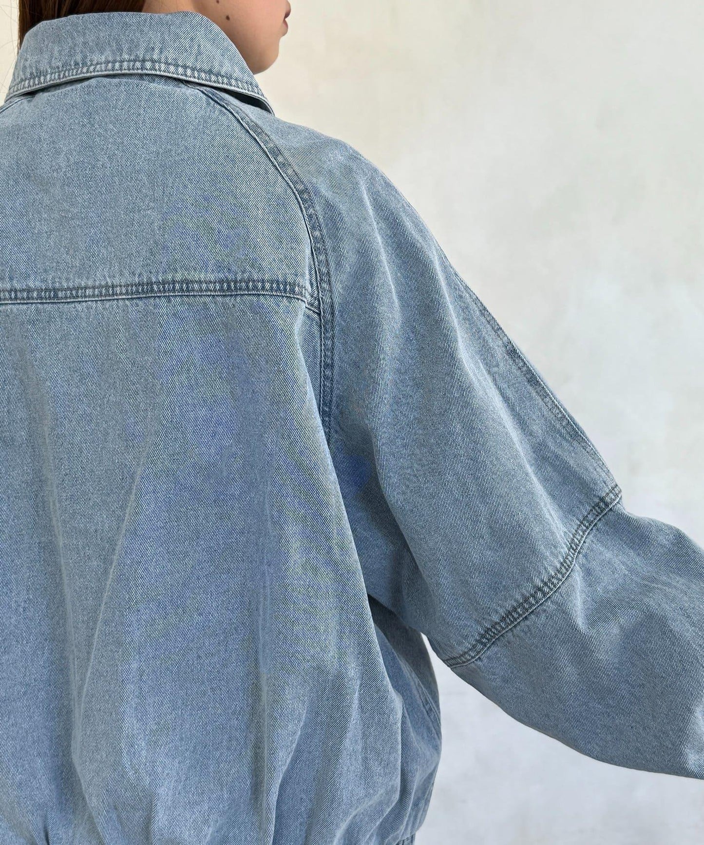 插肩袖寬鬆牛仔外套