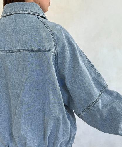 插肩袖寬鬆牛仔外套