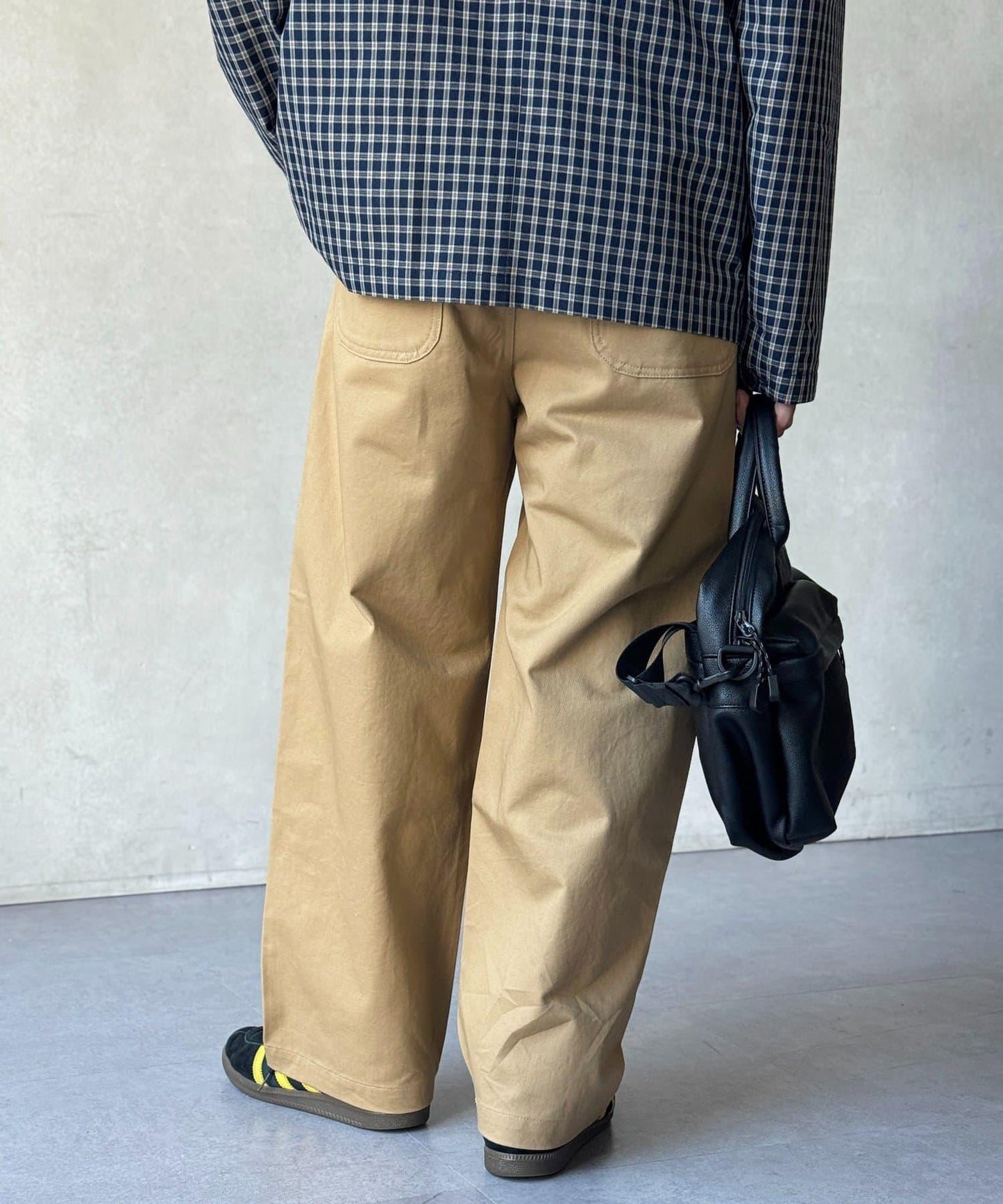 復古風塗繪 闊腿褲