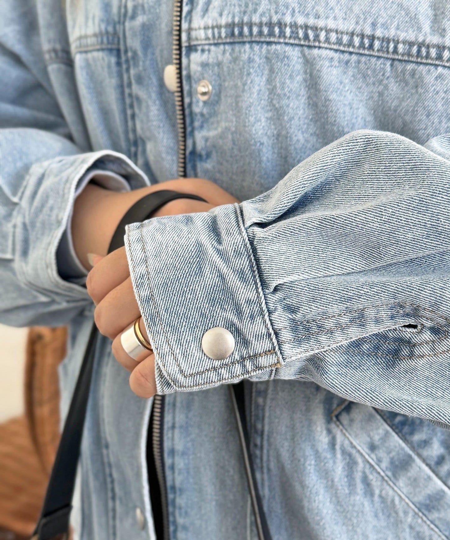 插肩袖寬鬆牛仔外套