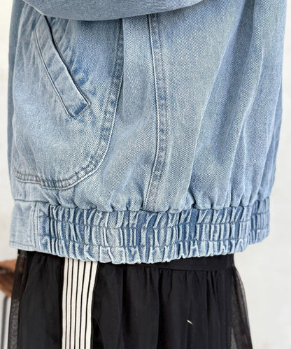 插肩袖寬鬆牛仔外套