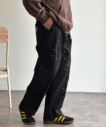 復古風塗繪 闊腿褲