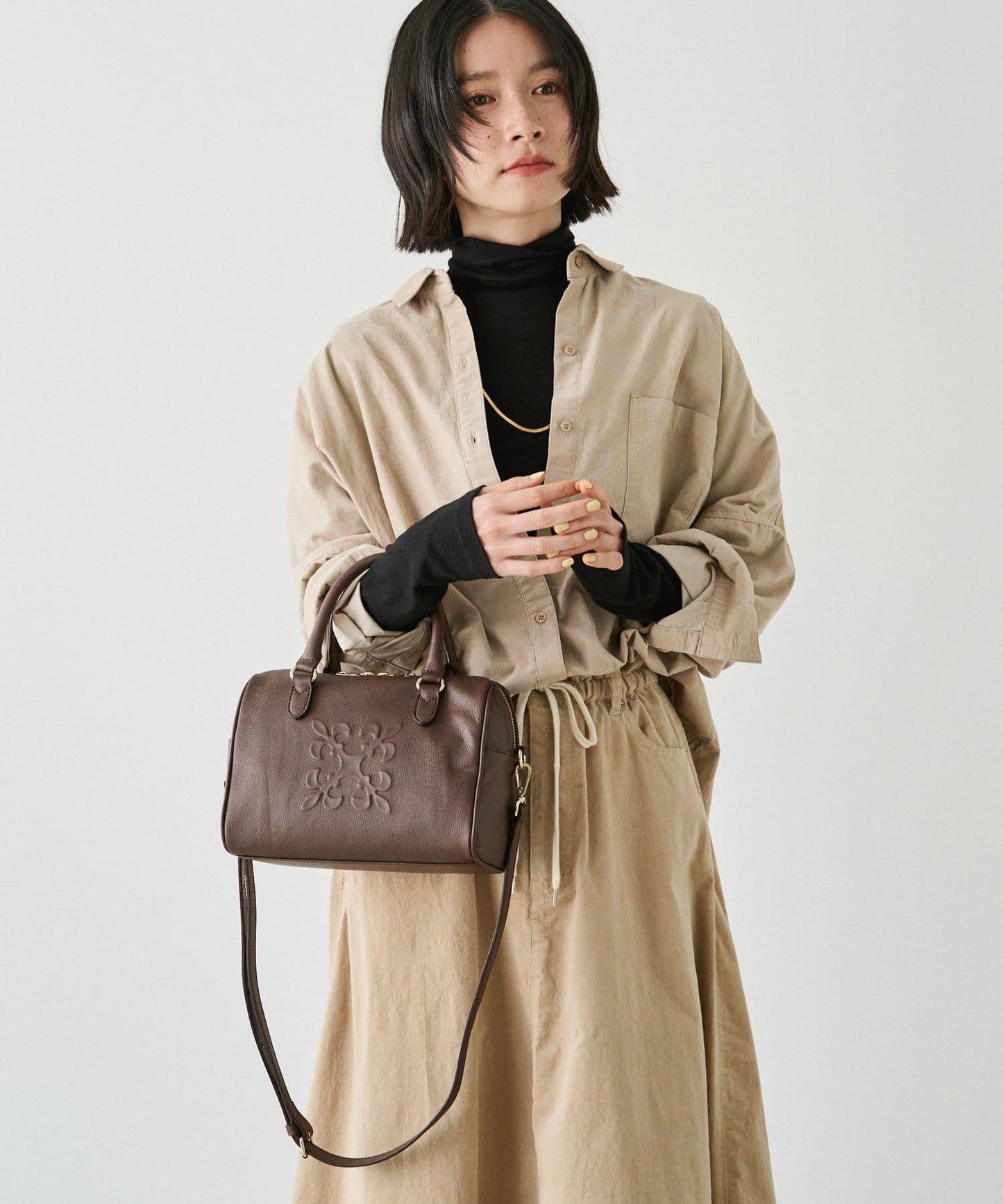 《composition》 2WAY 皮革迷你波士頓包