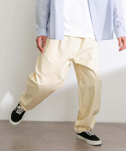 基礎款 闊腿 斜紋棉 褲子