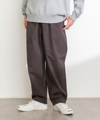 基礎款 闊腿 斜紋棉 褲子