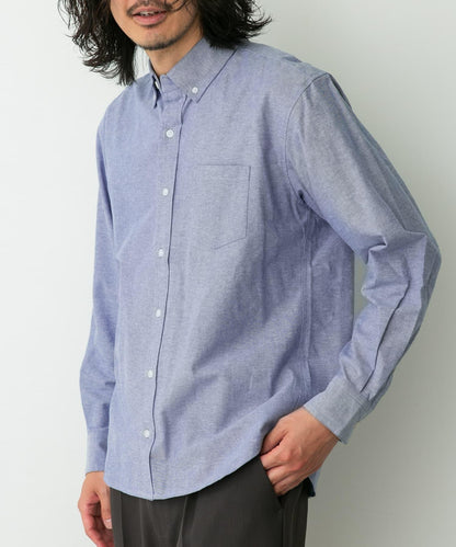 抗菌牛津佈扣領長袖襯衫