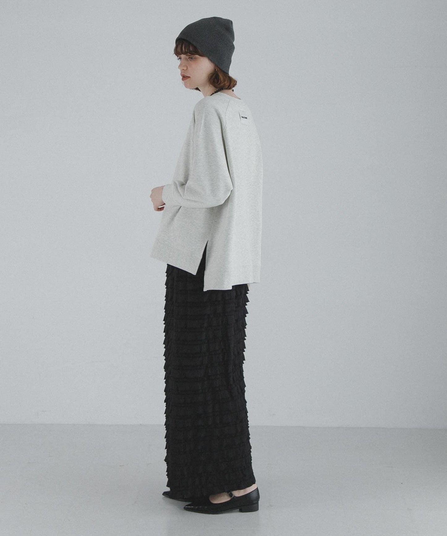 插肩寬鬆毛圈套頭衛衣