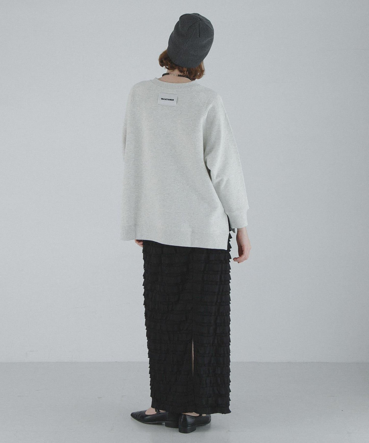 插肩寬鬆毛圈套頭衛衣