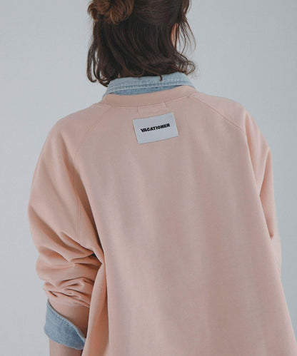 插肩寬鬆毛圈套頭衛衣