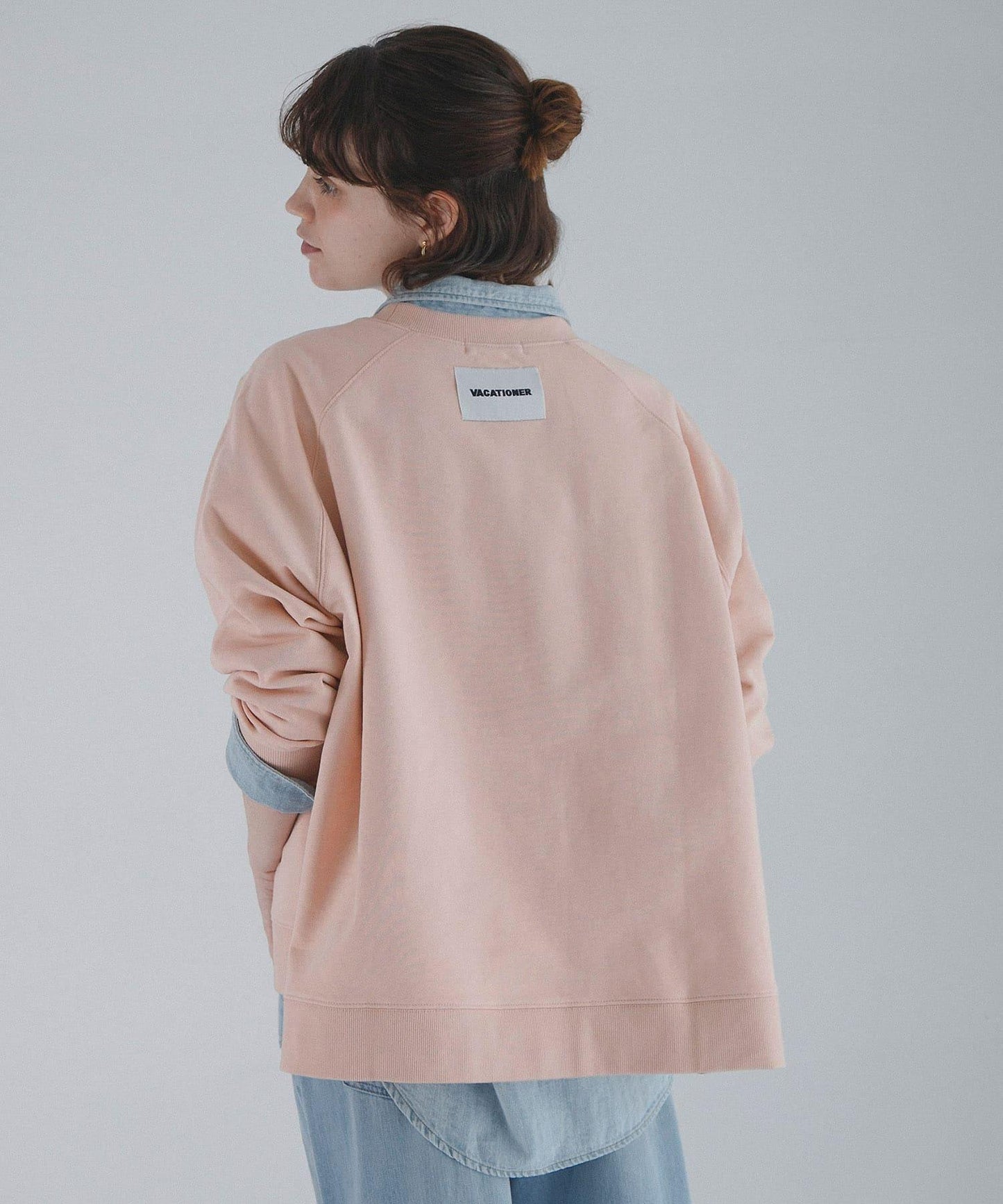 插肩寬鬆毛圈套頭衛衣