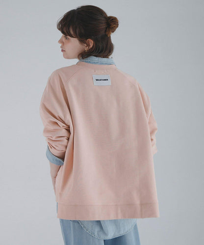 插肩寬鬆毛圈套頭衛衣