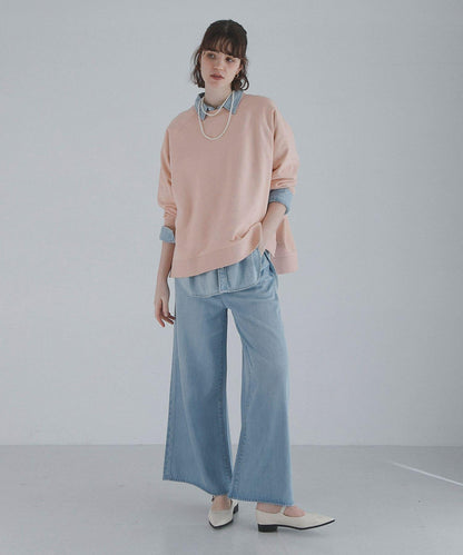 插肩寬鬆毛圈套頭衛衣