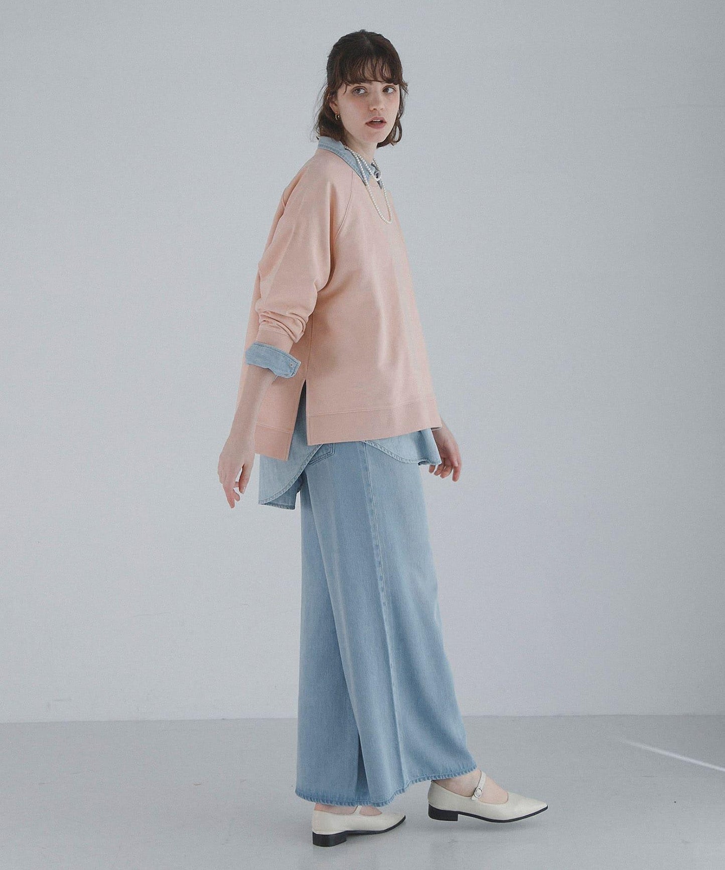 插肩寬鬆毛圈套頭衛衣