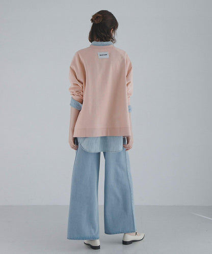 插肩寬鬆毛圈套頭衛衣