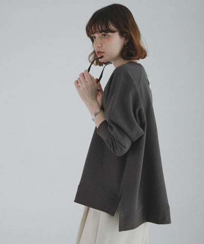 插肩寬鬆毛圈套頭衛衣