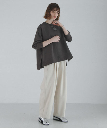 插肩寬鬆毛圈套頭衛衣