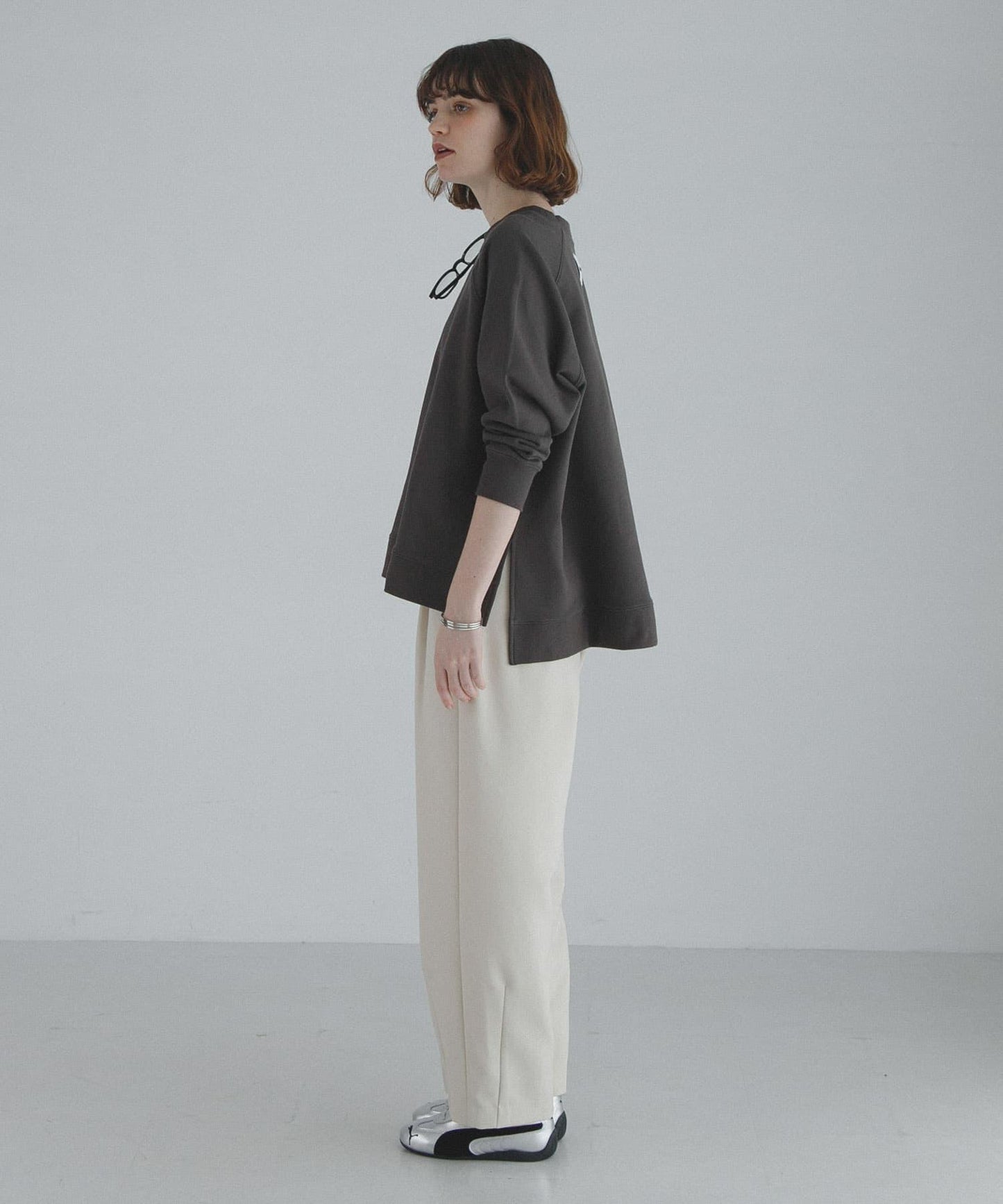 插肩寬鬆毛圈套頭衛衣