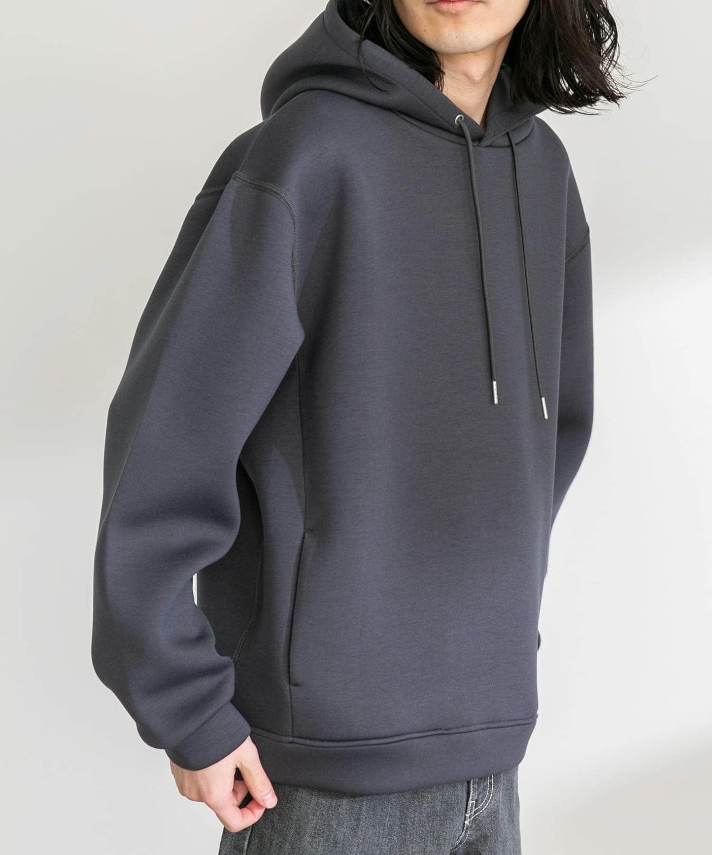 空氣層針織套頭連帽衛衣