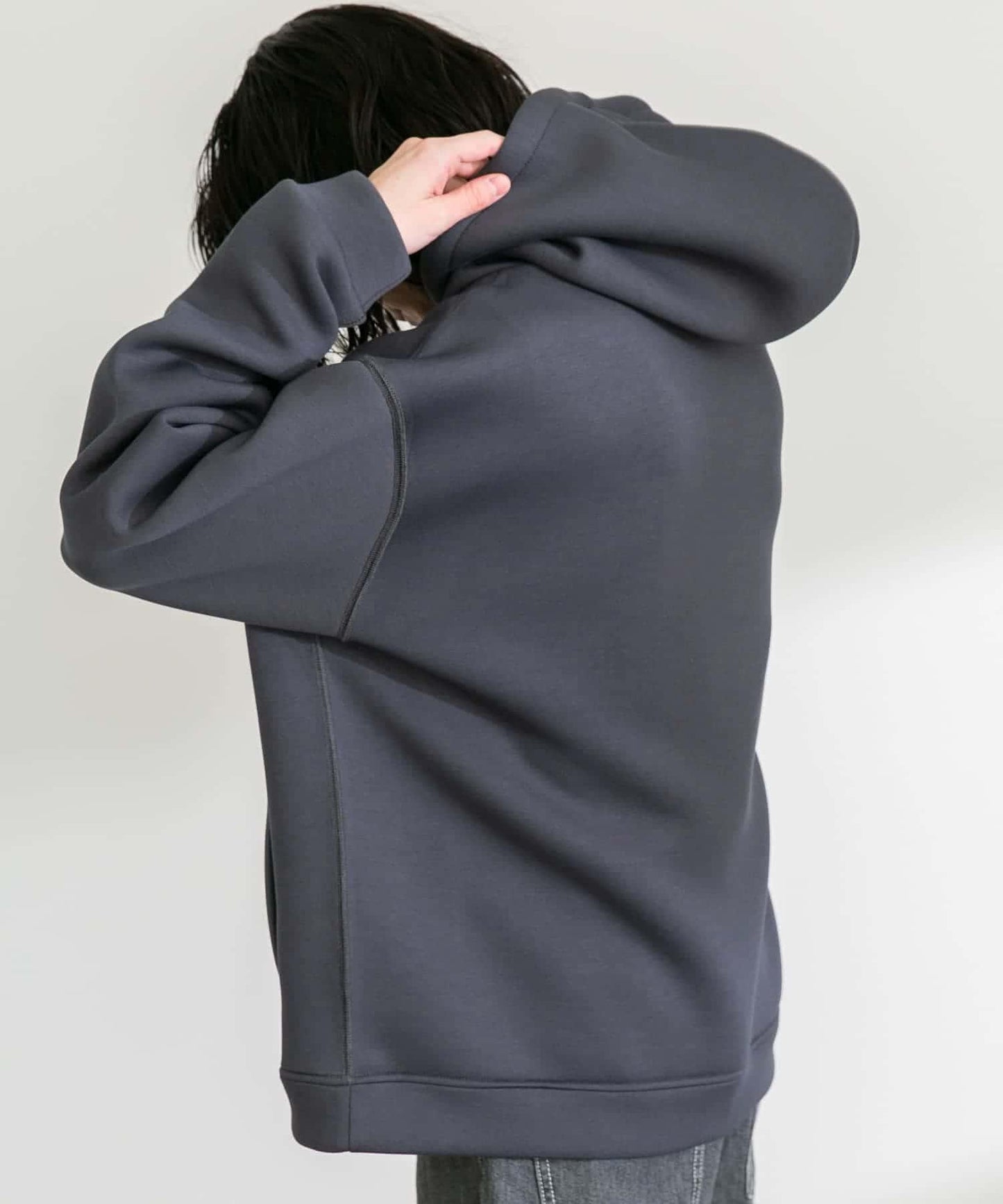 空氣層針織套頭連帽衛衣