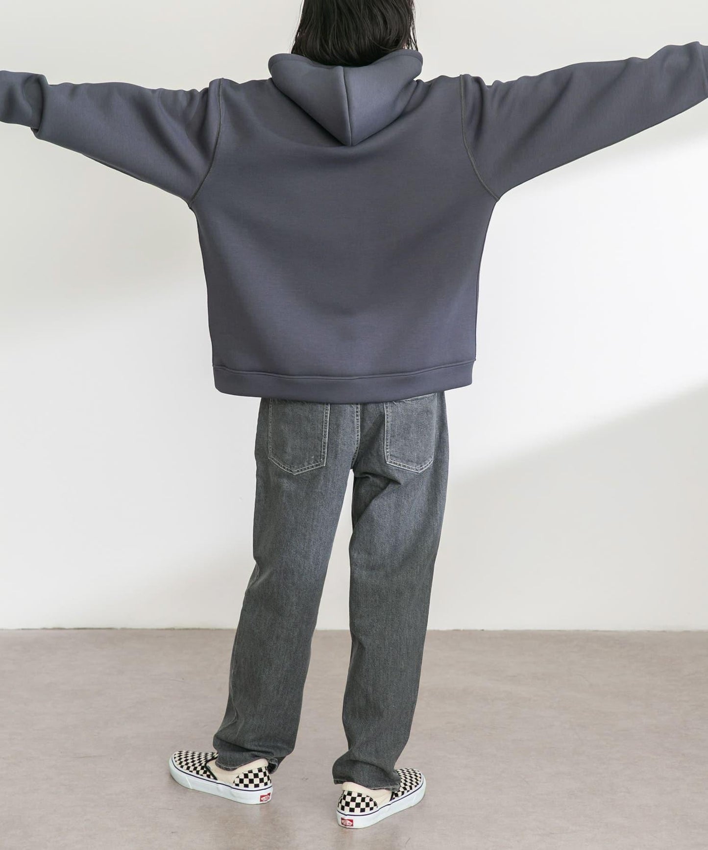 空氣層針織套頭連帽衛衣