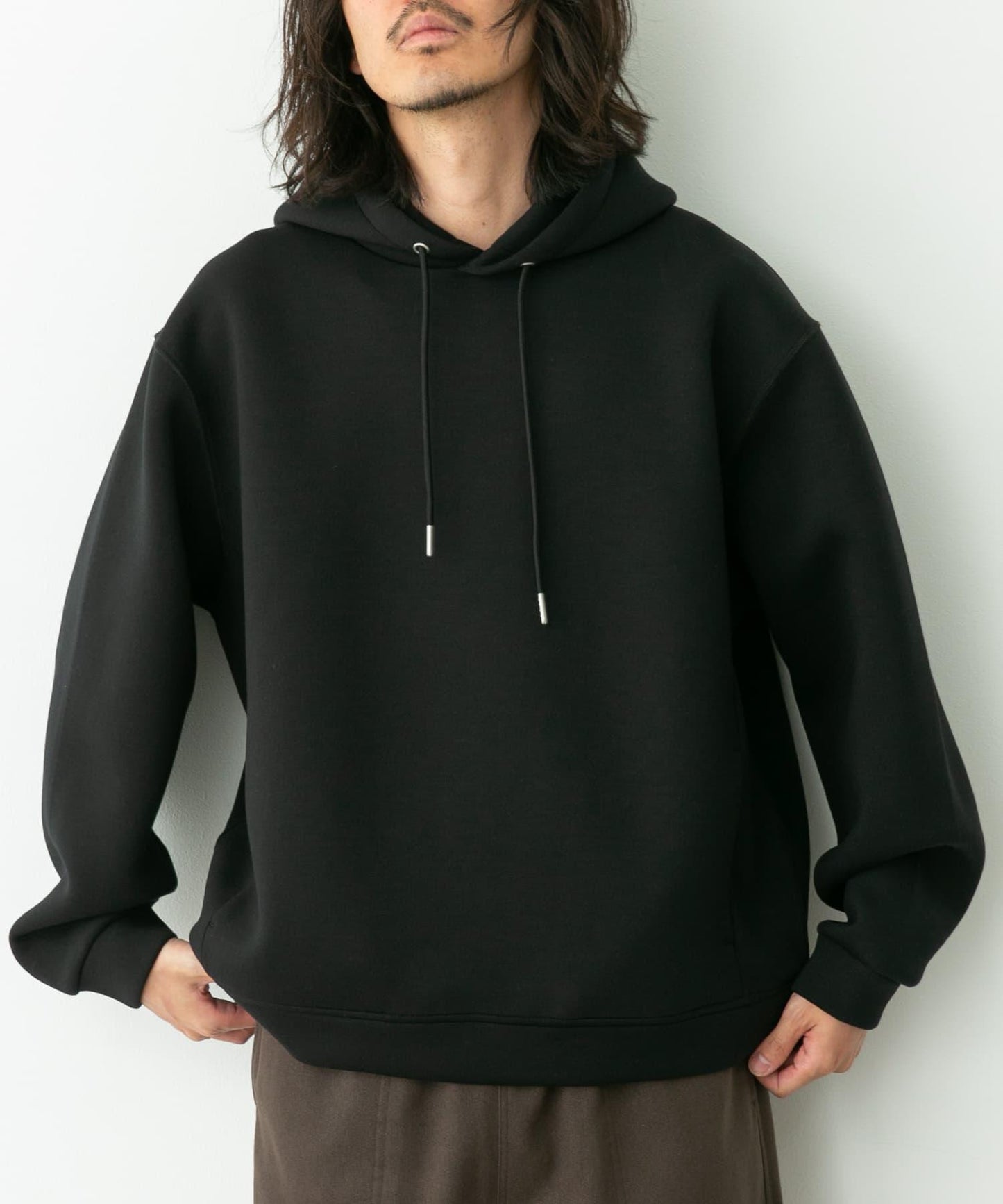 空氣層針織套頭連帽衛衣