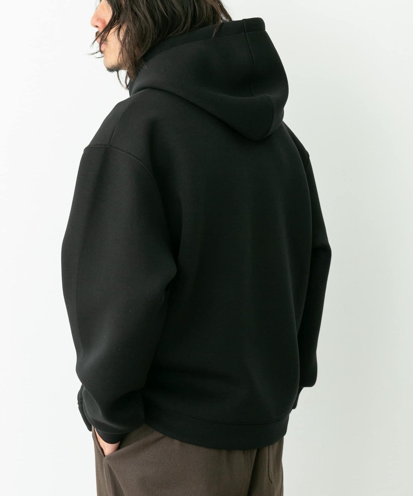 空氣層針織套頭連帽衛衣