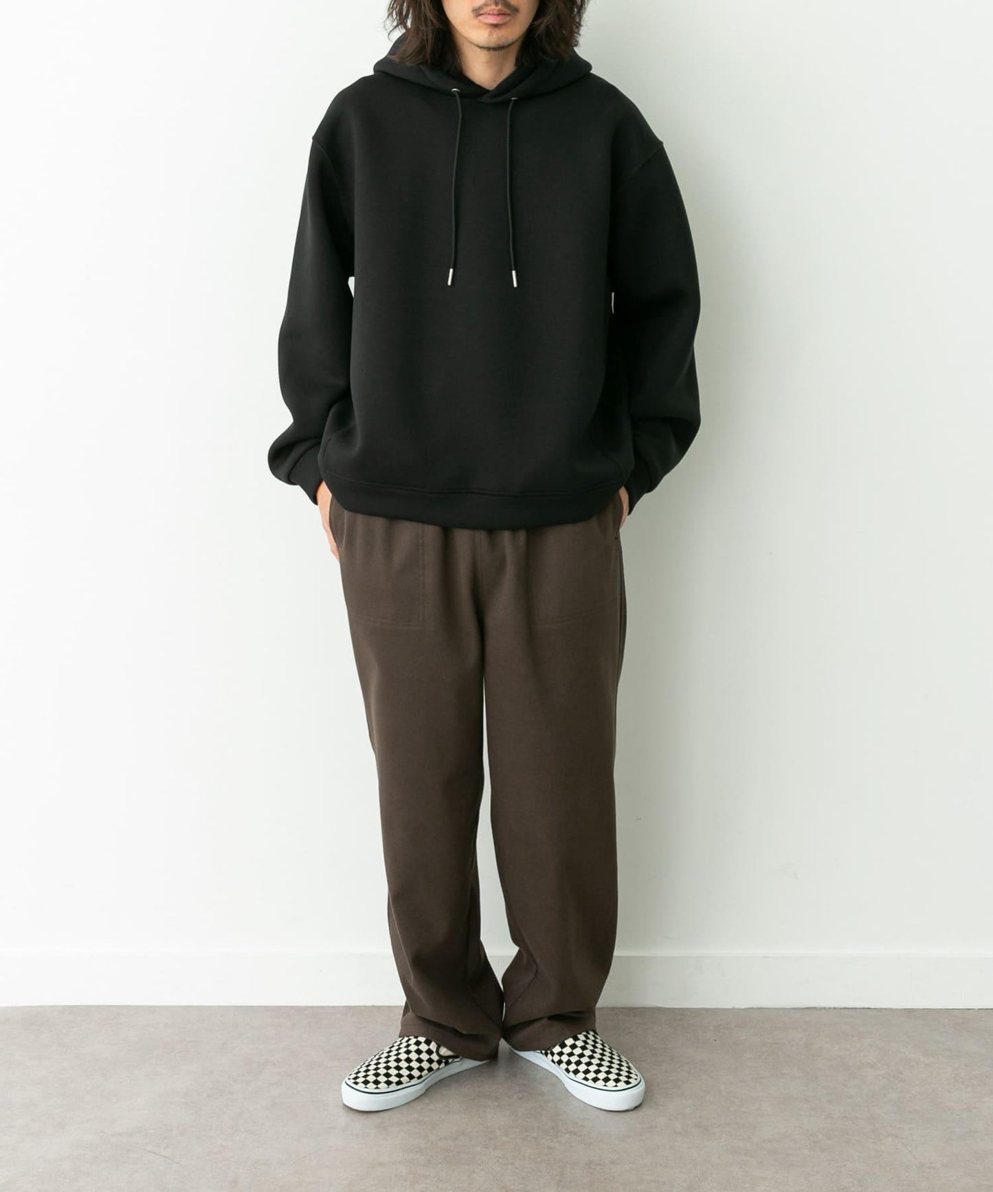 空氣層針織套頭連帽衛衣