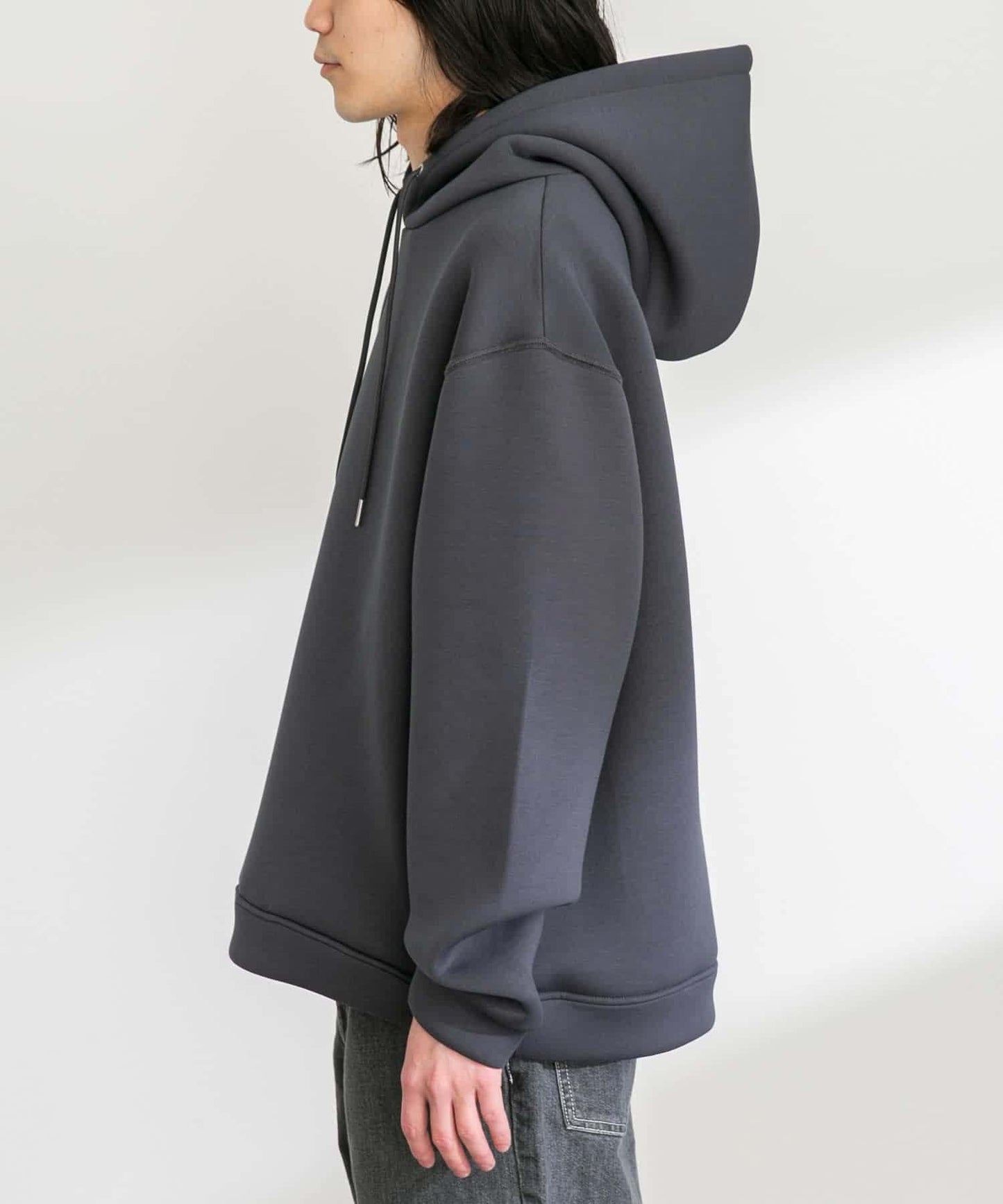 空氣層針織套頭連帽衛衣