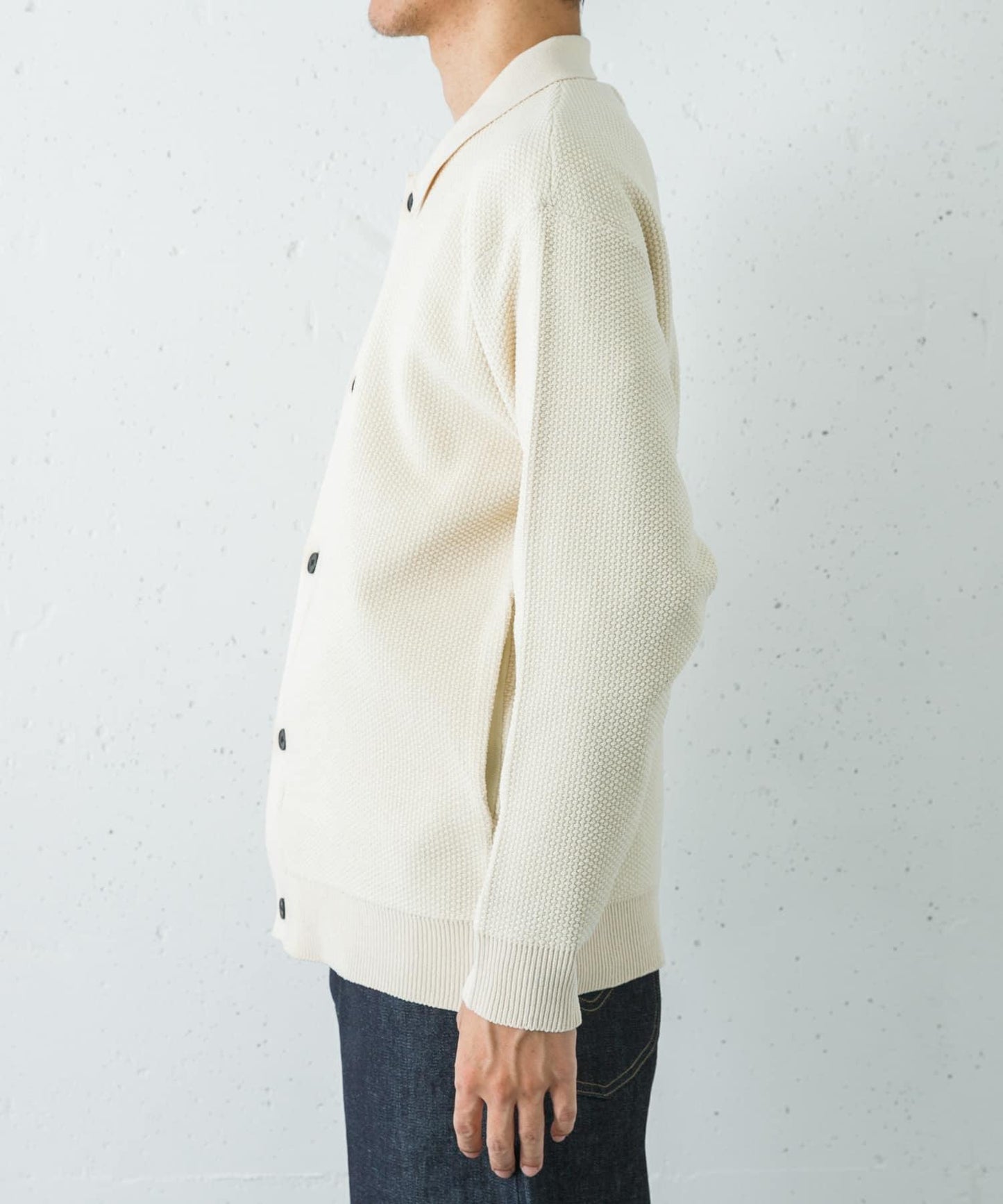 雪尼爾光澤POLO針織開衫