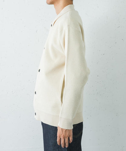 雪尼爾光澤POLO針織開衫