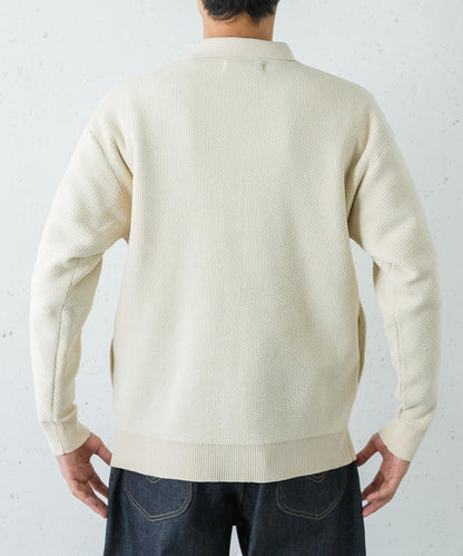 雪尼爾光澤POLO針織開衫