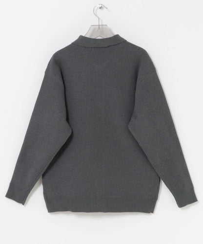 雪尼爾光澤POLO針織開衫