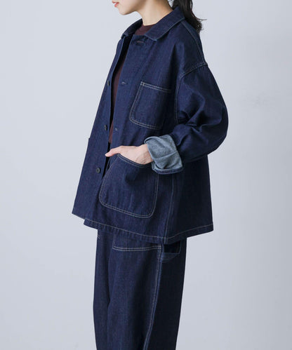 男女同款 牛仔 工裝連體服