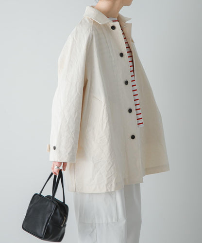 棉質後褶設計短款外套