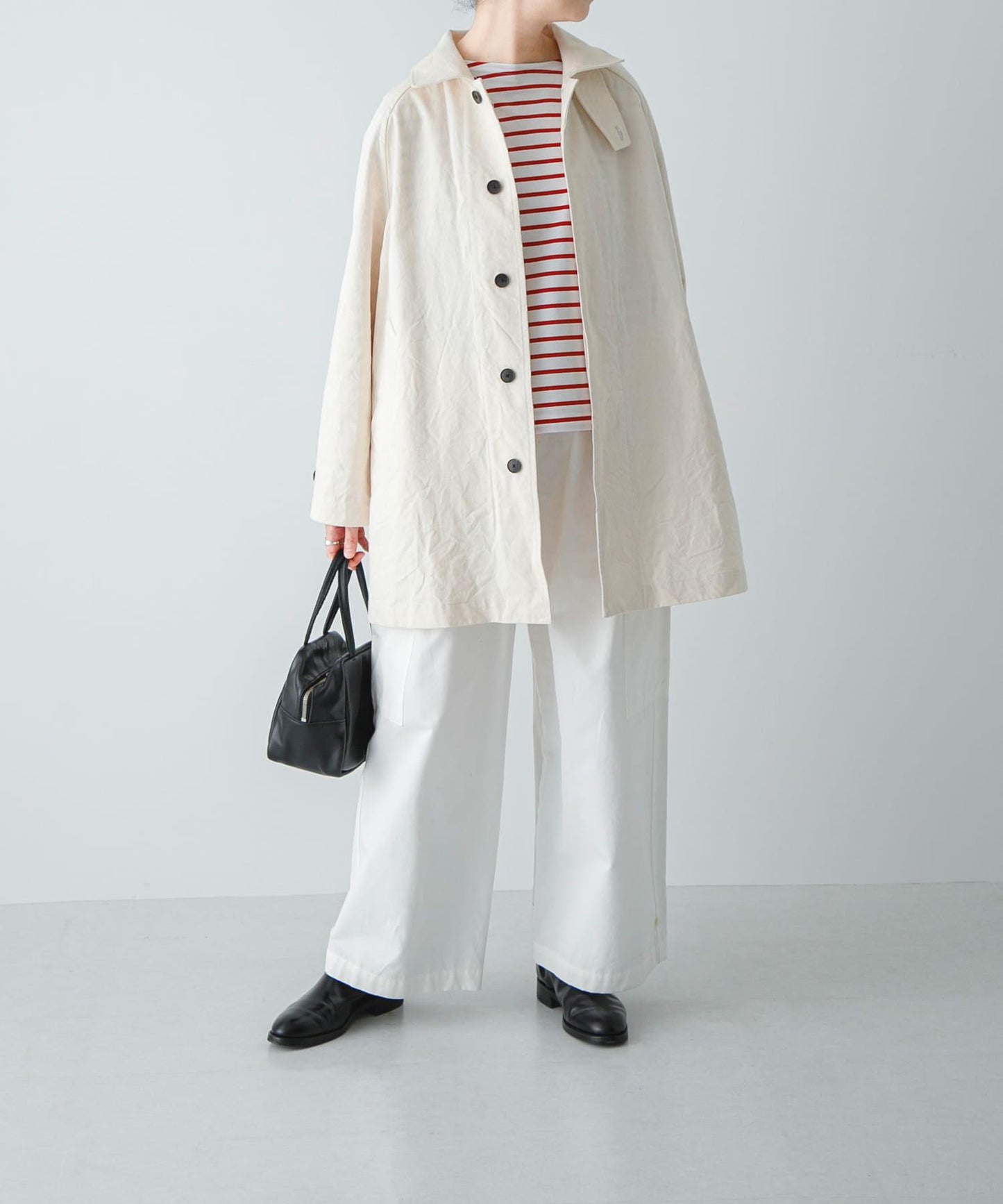 棉質後褶設計短款外套