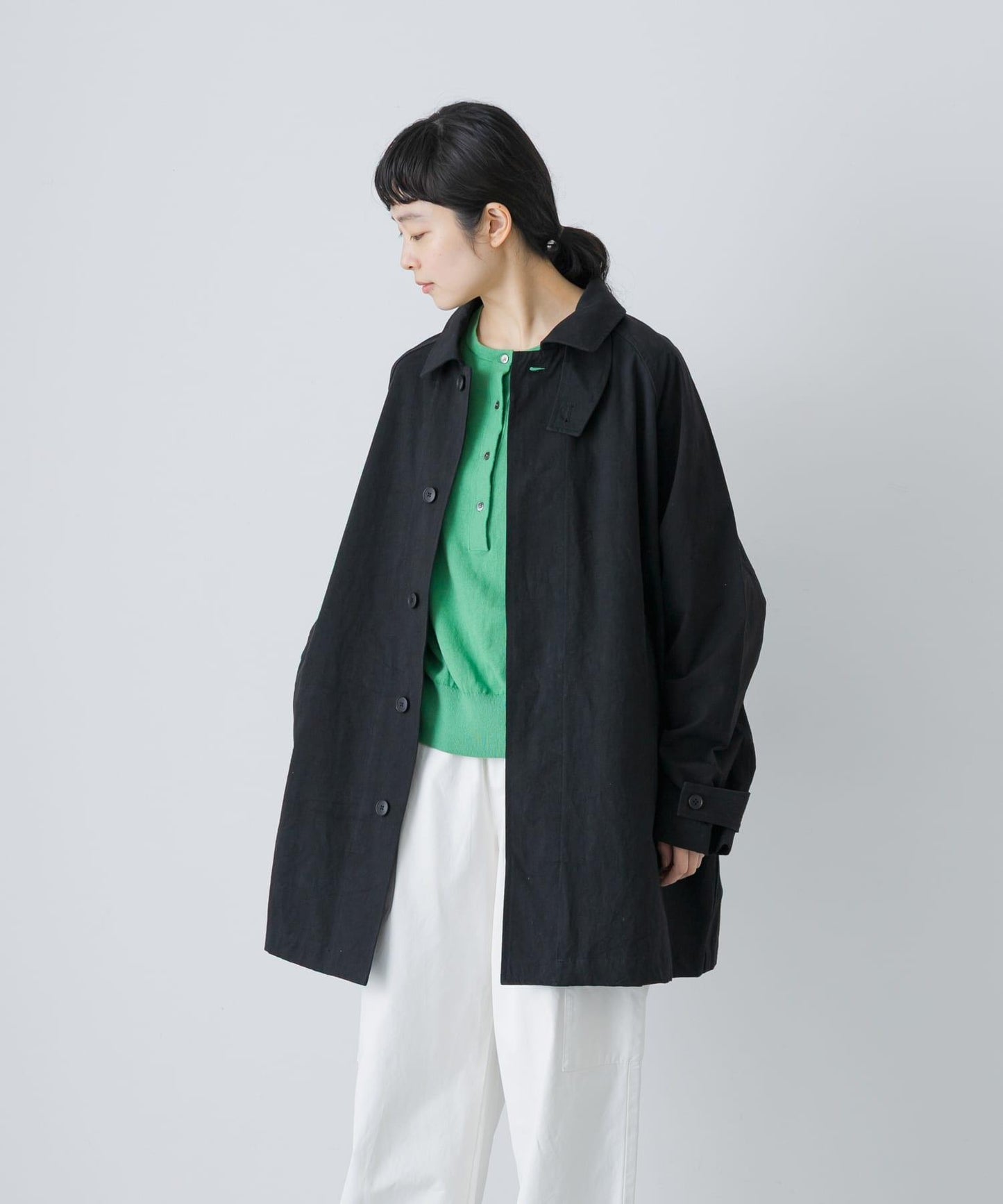 棉質後褶設計短款外套