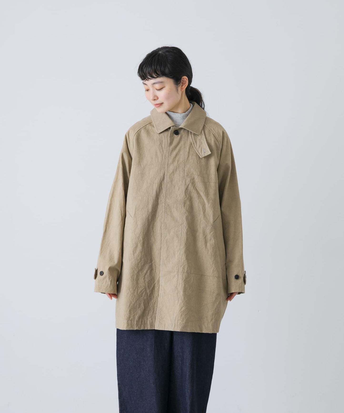 棉質後褶設計短款外套