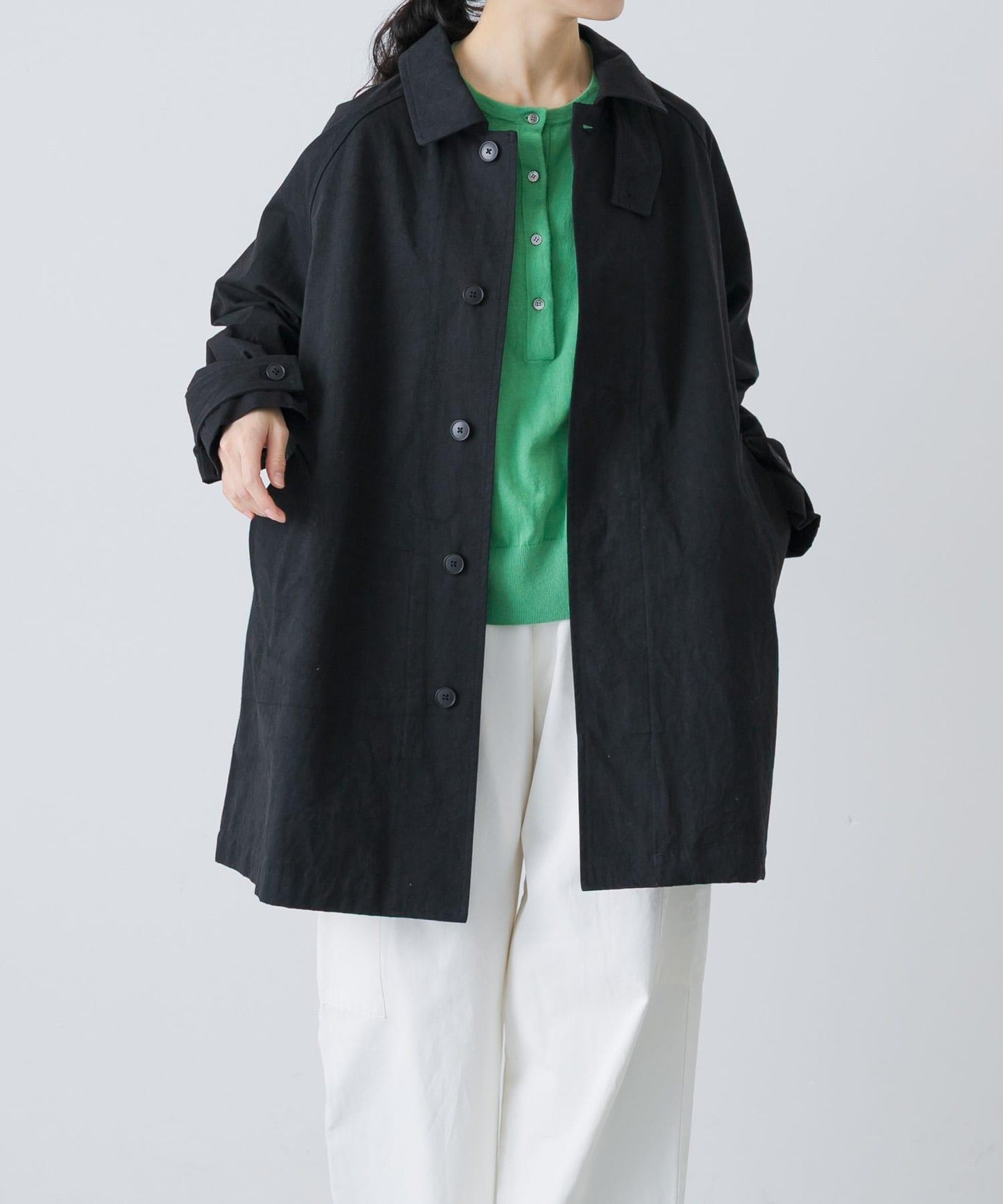 棉質後褶設計短款外套