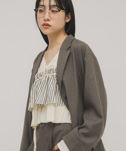 荷葉邊層疊設計 女襯衫