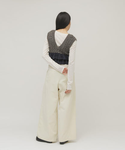 2WAY荷葉邊針織背心